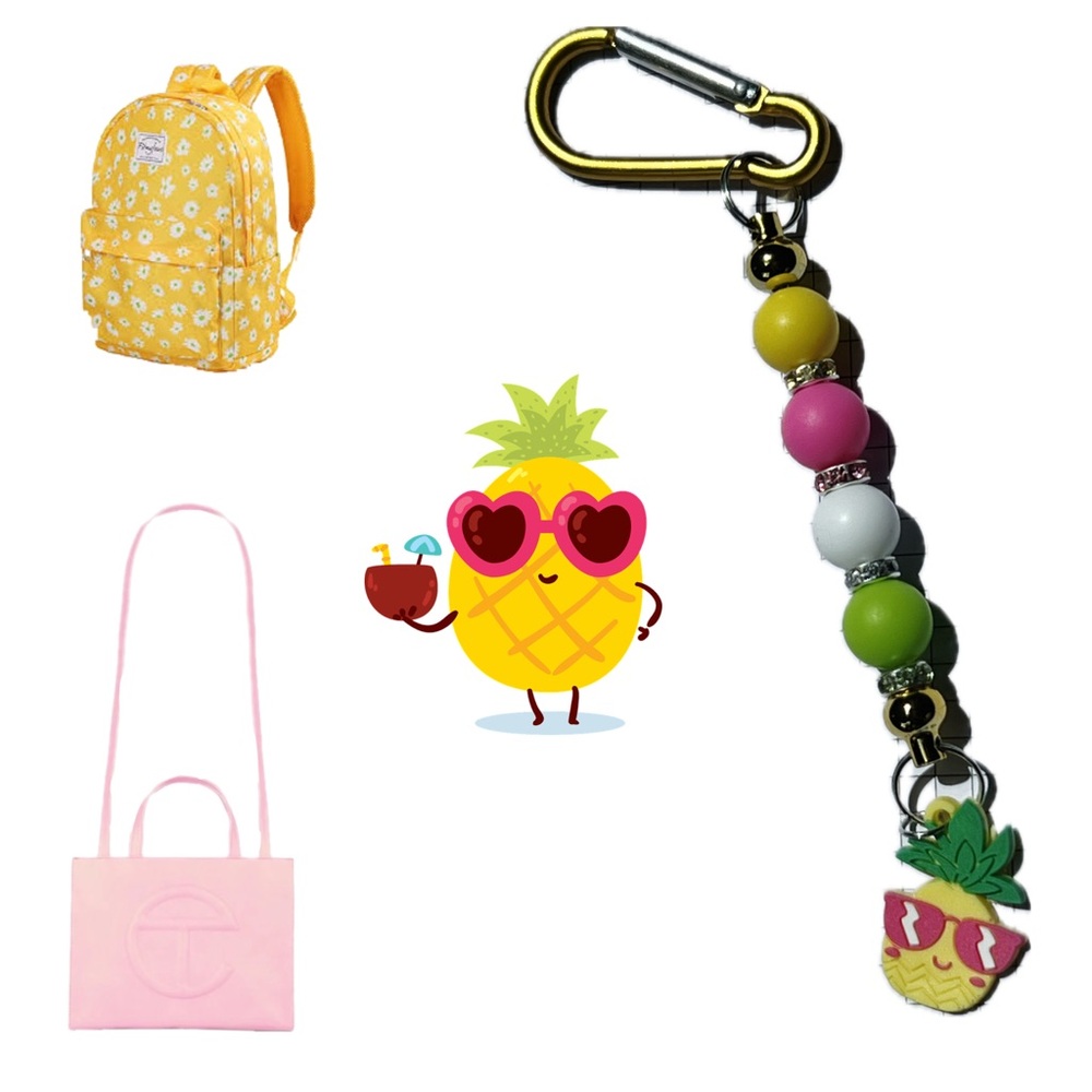 Handmade Pineapple Backpack / Bag Charm